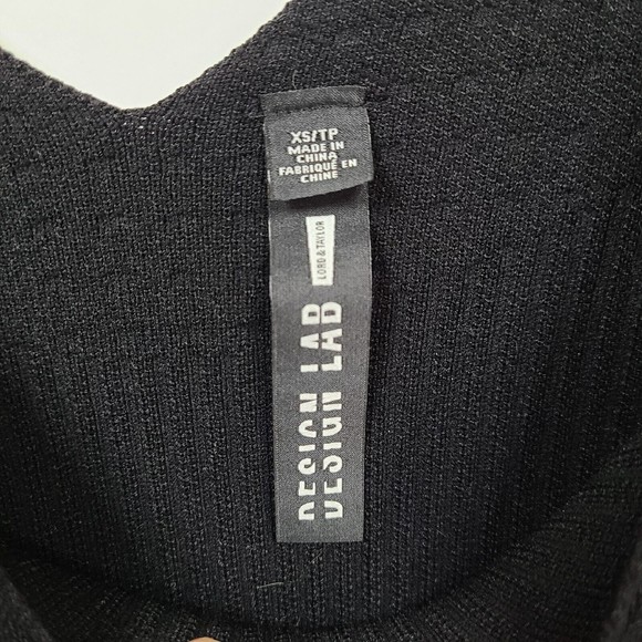 Design Lab Lord & Taylor Black Fit & Flare Knit Dress Womens XS - Picture 5 of 6